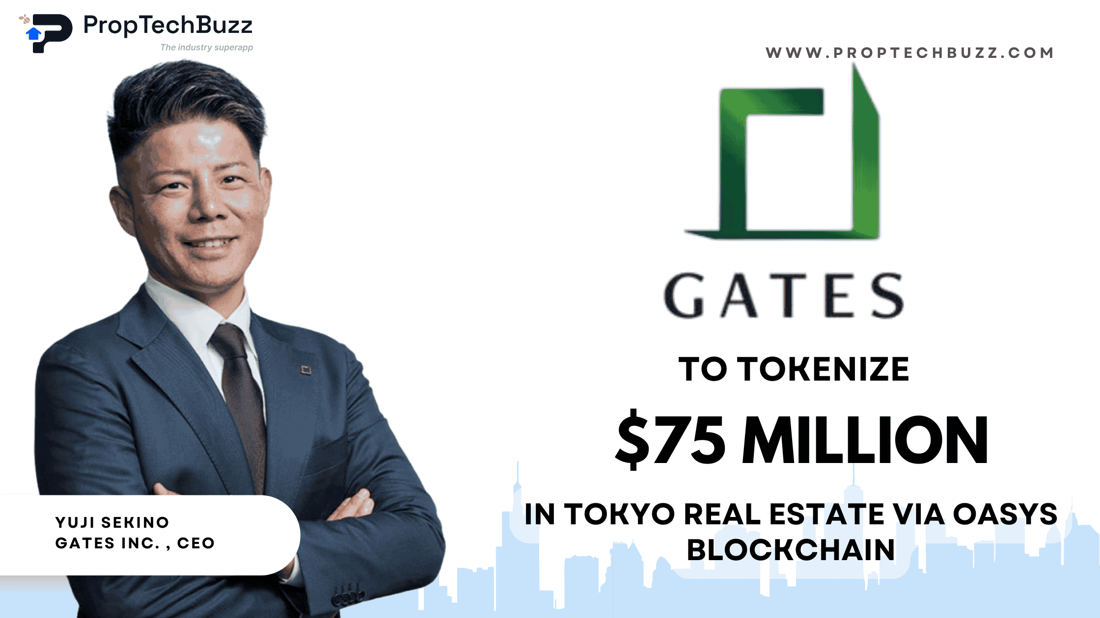 GATES Inc. to Tokenize $75 Million in Tokyo Real Estate via Oasys Blockchain
