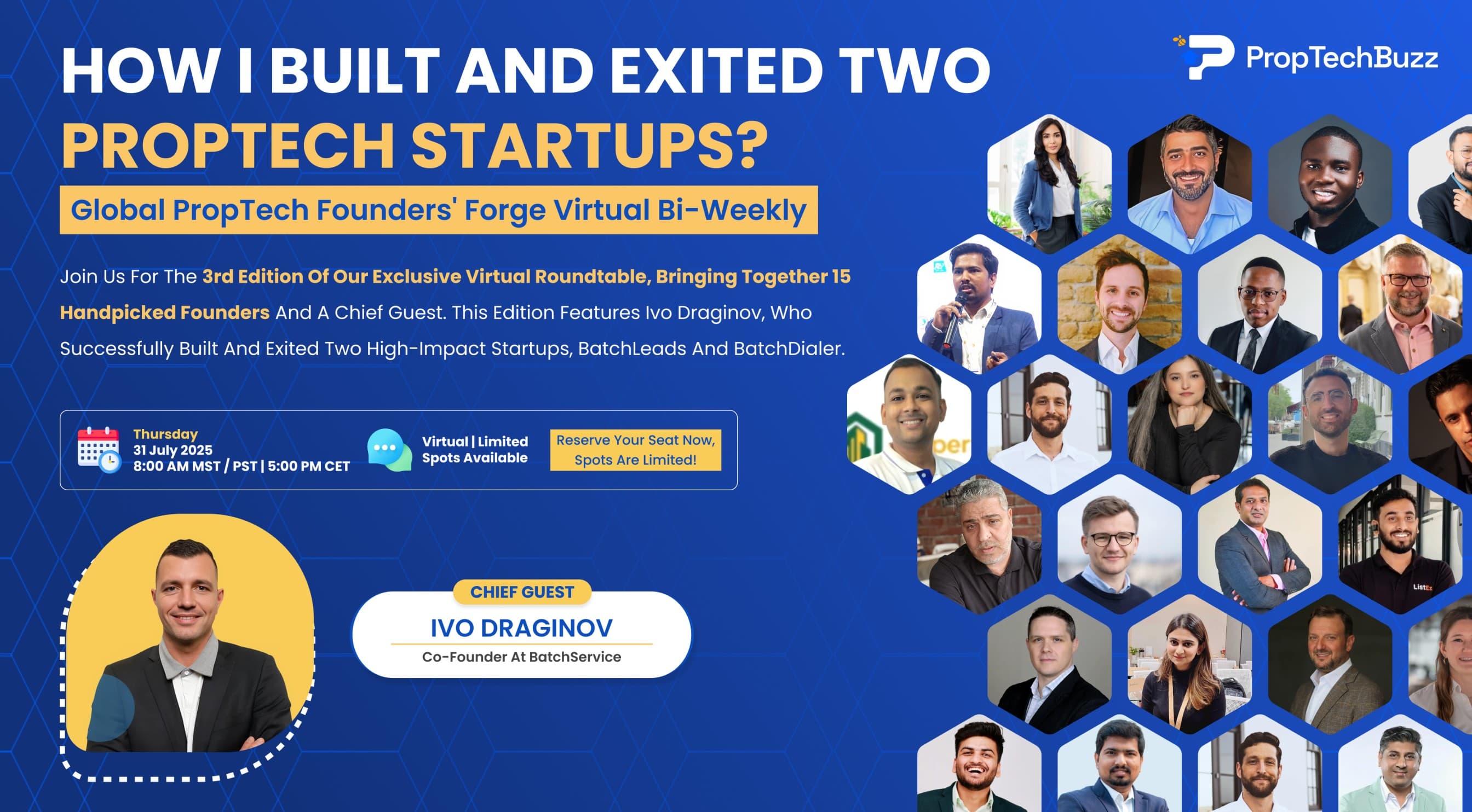 Global PropTech Founders Forge Virtual Bi-Weekly (3rd Edition)