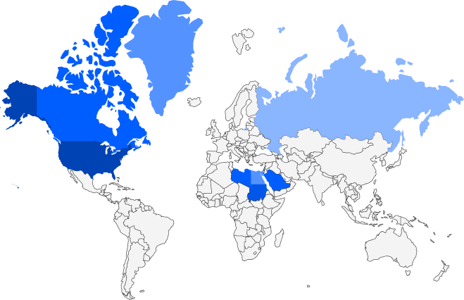 User traffic by country